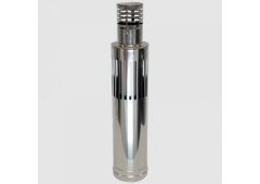 Kratki TP/100/150/BI-GAS Καπέλο Καπνοδόχου Μεταλλικό 150mm Ασημί