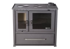 Syrios Manari Μαντεμένια Ξυλόσομπα με Φούρνο 11.5kW Γκρι