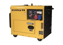 Kompak Τριφασική Γεννήτρια Πετρελαίου με Ρόδες και Μέγιστη Ισχύ 8kVA