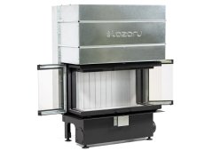 Lazaru 3 Side Premium 80/52 Ενεργειακό Τζάκι Αερόθερμο 12,8kW Τρίπλευρο Συρόμενη Πόρτα