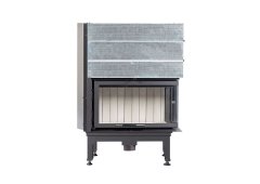 Lazaru e-Corner 90/51 Ενεργειακό Τζάκι Ξύλου Αερόθερμο 12kW Δεξιά Συρόμενη Πόρτα με Βεντιλατέρ