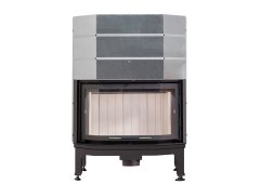 Lazaru e-PRISMA 90/51 Ενεργειακό Τζάκι Ξύλου Αερόθερμο 12kW Ίσιο με Συρόμενη Πόρτα