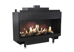 Kratki Leo 100 G20 NG Ενεργειακό Τζάκι Αερίου 10kW Ίσιο με Σταθερή Πόρτα