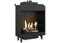 Kratki Leo 76 62 G31 37 MBAR Ενεργειακό Τζάκι Αερίου Αερόθερμο 5.1kW Ίσιο με Σταθερή Πόρτα