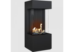 Kratki Leo Home Box LP 45 68 G31 37 MBAR C Ενεργειακό Τζάκι Αερίου 5.7kW Τρίπλευρο με Σταθερή Πόρτα