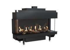 Kratki Leo LP 100 G20 Ενεργειακό Τζάκι Κασέτα Αερίου 10kW Τρίπλευρο με Σταθερή Πόρτα