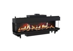 Kratki LEO LP 200 G20 Ενεργειακό Τζάκι Αερίου 16kW Τρίπλευρο με Σταθερή Πόρτα