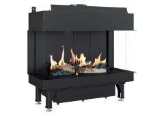 Kratki Leo LP 70 G31 37MBAR Ενεργειακό Τζάκι Αερίου 4.8kW Τρίπλευρο με Σταθερή Πόρτα