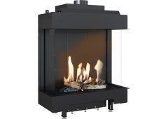 Kratki Leo LP 76 62 G20 Ενεργειακό Τζάκι Αερίου Αερόθερμο 8.6kW Τρίπλευρο με Σταθερή Πόρτα