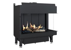 Kratki Leo P 70 G31 37MBAR Ενεργειακό Τζάκι Αερίου 4.8kW Δεξιά Γωνία με Σταθερή Πόρτα