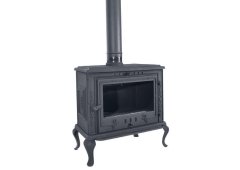 Χυτήρια Μισαηλίδη Lincoln-008A Μαντεμένια Ξυλόσομπα 15kW Μαύρη