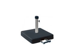 Μάυρη Τσιμεντένια Βάση Ομπρέλας 35Kgr , Με Λαβή Και Ρόδες