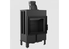 Kratki Lucy 12 Ενεργειακό Τζάκι Ξύλου Αερόθερμο 12kW Ίσιο με Ανοιγόμενη Πόρτα Black