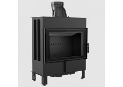 Kratki Lucy 14 Ενεργειακό Τζάκι Ξύλου 14kW Ίσιο με Ανοιγόμενη Πόρτα Black