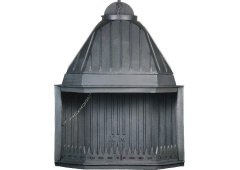 Χυτήρια Μισαηλίδη Μαντεμένιο Τζάκι Τριών Όψεων Τ-80 Ρηχό 12.5kW (MA80PRS-AN) Με Πόρτα Ανοιγόμενη