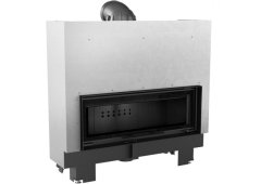 Kratki MB100 G Ενεργειακό Τζάκι Ξύλου Αερόθερμο 14kW Ίσιο με Συρόμενη Πόρτα Black