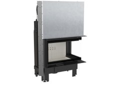 Kratki MBM P BS G Ενεργειακό Τζάκι Ξύλου 10kW Δεξιά Γωνία με Συρόμενη Πόρτα