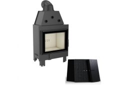 Kratki MBZ PF Ενεργειακό Τζάκι Ξύλου Αερόθερμο 13kW Ίσιο με Ανοιγόμενη Πόρτα Black