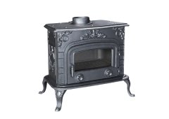 Syrios Mires Μαντεμένια Ξυλόσομπα 12.8kW Μαύρη