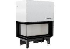 Kratki Nadia 14 L BS Guillotine Ενεργειακό Τζάκι Ξύλου 14kW Αριστερή Γωνία με Συρόμενη Πόρτα