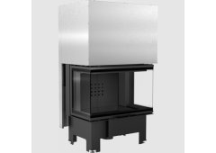 Kratki NBC 800 400 Ενεργειακό Τζάκι Ξύλου 10kW Τρίπλευρο με Συρόμενη Πόρτα Black