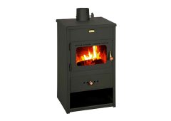 Ntontos K1 Χαλύβδινη Ξυλόσομπα 9kW Μαύρο Με Αποθηκευτικό Χώρο για Ξύλα