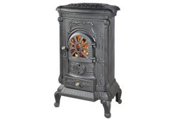 Ntontos N.507 Σόμπα Ξύλου Μαντεμένια 8.6kw Μαύρη