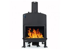 Werstahl Hydro 30 ODF Ενεργειακό Τζάκι Ξύλου Καλοριφέρ 30kW Ίσιο Ανοιγόμενη Πόρτα Ανοιχτού Δοχείου