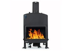 Werstahl Hydro 40 ODF Ενεργειακό Τζάκι Ξύλου Καλοριφέρ 40kW Ίσιο Ανοιγόμενη Πόρτα Ανοιχτού Δοχείου