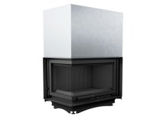 Kratki Oliwia L BS Guillotine Ενεργειακό Τζάκι Ξύλου 18kW Αριστερή Γωνία με Συρόμενη Πόρτα