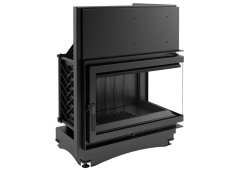 Kratki Oliwia P BS Ενεργειακό Τζάκι Ξύλου 18kW Δεξιά Γωνία με Ανοιγόμενη Πόρτα