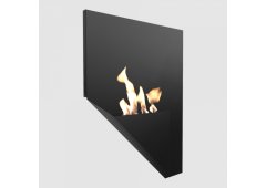 Kratki Papa Tuv Επιτοίχιο Τζάκι Βιοαιθανόλης Εσωτερικού Χώρου Μαύρο 65x14.3x90cm