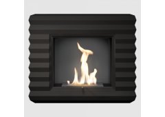 Kratki Pinus Tuv Επιδαπέδιο Τζάκι Βιοαιθανόλης Εσωτερικού Χώρου Μαύρο 114x32x96cm