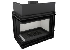 Kratki PIPER/L Ενεργειακό Τζάκι Ξύλου Αερόθερμο 10kW Αριστερή Γωνία με Σταθερή Πόρτα