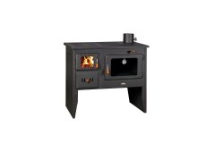 Prity 2P41 Μεταλλική Ξυλόσομπα με Φούρνο 15kW Μαύρη