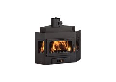 Prity A W20 Ενεργειακό Τζάκι Ξύλου Καλοριφέρ 25kW Πρισματικό με Πόρτα Ανοιγόμενη Ανοιχτού Δοχείου