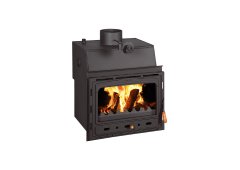 Prity C W18 Ενεργειακό Τζάκι Ξύλου Καλοριφέρ 23kW Ίσιο με Πόρτα Ανοιγόμενη Ανοιχτού Δοχείου