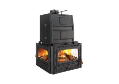 Prity 3C W35 Ενεργειακό Τζάκι Ξύλου 40kW Πανοραμικό με Πόρτα Ανοιγόμενη