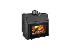 Prity P W18 TV Ενεργειακό Τζάκι Ξύλου Καλοριφέρ 23kW Ίσιο με Ανοιγόμενη Πόρτα Ανοιχτού Δοχείου