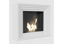 Kratki Quaerere Tuv Επιδαπέδιο Τζάκι Βιοαιθανόλης Εσωτερικού Χώρου Άσπρο 115x32.5x95cm