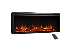 Richen Insert 127 Επιτοίχιο Ηλεκτρικό Τζάκι 2000W 127x48cm Μαύρο
