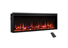 Richen Insert 152 Επιτοίχιο Ηλεκτρικό Τζάκι 2000W 152.4x48cm Μαύρο