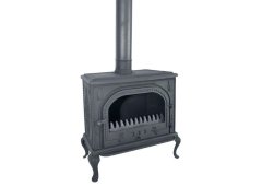 Χυτήρια Μισαηλίδη Ripon-002A Μαντεμένια Ξυλόσομπα 15kW Μαύρη