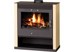 Victoria Rubin B Χαλύβδινη Ξυλόσομπα Καλοριφέρ 13kW Μπεζ