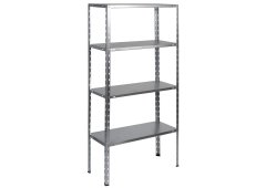 Inox Kiss Ραφιέρα Dexion Γαλβανιζέ με 4 Ξύλινα Ράφια Μ75xΒ30xΥ150εκ.