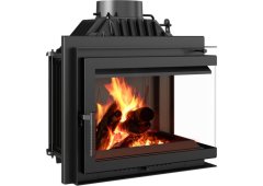 Kratki Simple Z S P BS Ενεργειακό Τζάκι Ξύλου 16kW Δεξιά Γωνία με Ανοιγόμενη Πόρτα