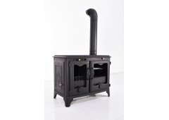 Χυτήρια Μισαηλίδη Stamford-029A Μαντεμένια Ξυλόσομπα με Φούρνο 15kW Μαύρη