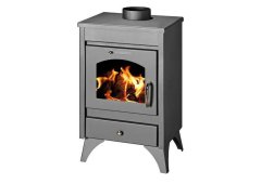 Skladova Tehnika Ray Χαλύβδινη Ξυλόσομπα 9kW Γκρι