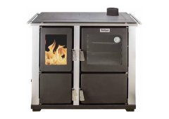 Teba T-22 Μεταλλική Ξυλόσομπα Καλοριφέρ με Φούρνο 24.37kW Γκρι