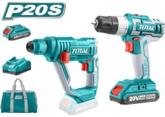Total TCKLI2008 Σετ Δραπανοκατσάβιδο & Πιστολέτο 20V με 2 Μπαταρίες